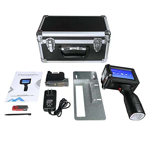 TIKTONER Handheld Printer Portable 1580P1 with 4.3 Inch Touch Screen Quick-Drying Handheld Inkjet Printer Printing Height 0.08-0.5" for Barcode/Label/Logo/QRCode/Date/Batch Number/Barcode 6