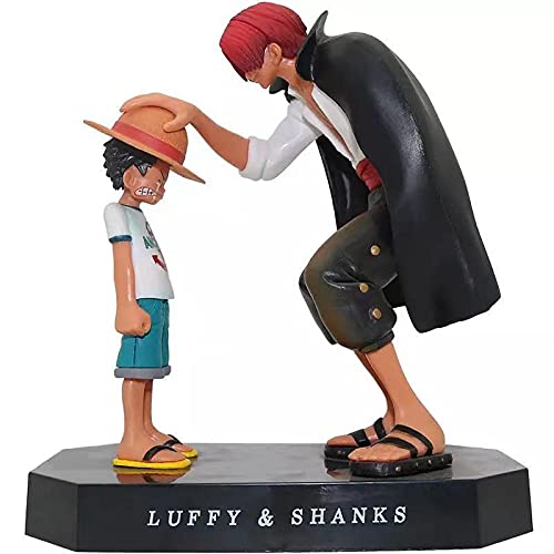 Tinion™||One Piece- Luffy and Shanks Action Figure Miniature Toy Figure (Doll) Special Edition for Car Dashboard, Decoration, Cake, Office Desk & Study Table (Pack of 1) (Height-18cm) 1