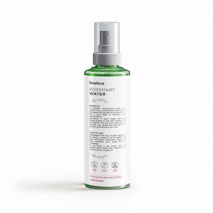 Beaface Rosemary Water For Hair Growth | Suitable All Hair Type Hair Spray For Regrowth | Hair Growth Expert (100ml (Pack of 1)) 3