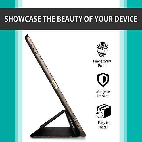 Terabyte Smart Trifold Hard Back Flip Stand Case Cover for iPad 9.7" / iPad Pro 9.7" / iPad Air/iPad Air 2 (Black) 4