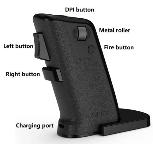 RAGNOK Gun Mouse FPS and TPS Gaming Mouse - Unique triggers MX Black Silent Switches for Gaming and Office- Vertical Grip - for PC/Mac 2