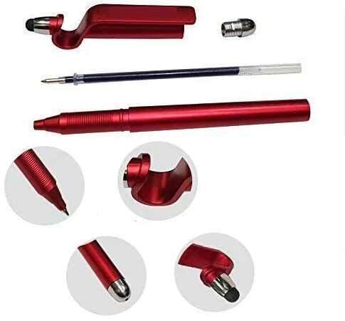 Mobile Stand For Vivo Y61 / Y 61, Vivo Y75 / Y 75, Vivo Y7x / Y 7 x, Vivo Y82 / Y 82, Vivo Z9 Pro / Z 9 Pro, Wishtel IRA A1 / A 1, Wishtel IRA J2 Ballpoint Function Stylus Pen with Mobile Stand Holder Writing Pen Screen Wipe Adjustable universal Mobile Phone Flexible Clip Holder Pen - (C1, Mix) 4