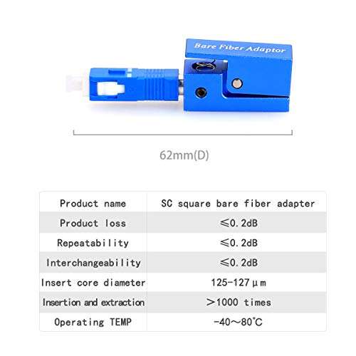 KELUSHI 1PCS New Hot Fiber Optic Connector Sc type Square Adapter （blue）. 5
