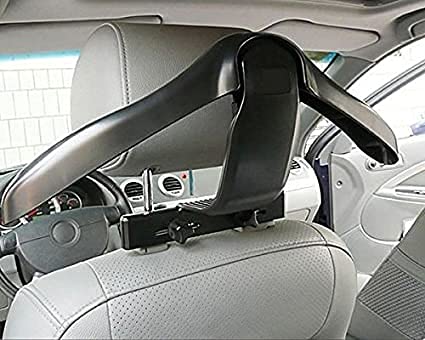 DUE20 Car Coat Hanger Headrest Back Seat Multi-Functional Hanger for Coat, Suit, Jacket [Black] 1