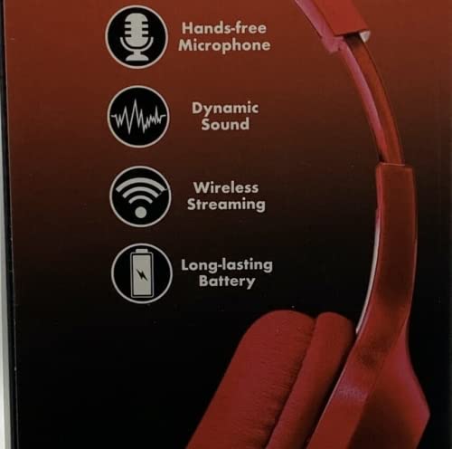 2BOOM 2Boom Prime Wireless Bluetooth Headphones with Built in Microphone (Red) 2