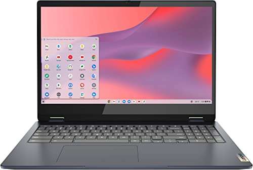 Lenovo Ideapad Flex 3 Chromebook 15.6" (2024) FHD 2-in-1 Touchscreen (Intel N4500, 4GB RAM, 128GB (64GB eMMC + 64GB SD Card), Webcam) Home & Student Laptop, NFC, HDMI, USB-C, IST SD Card, Chrome OS 3