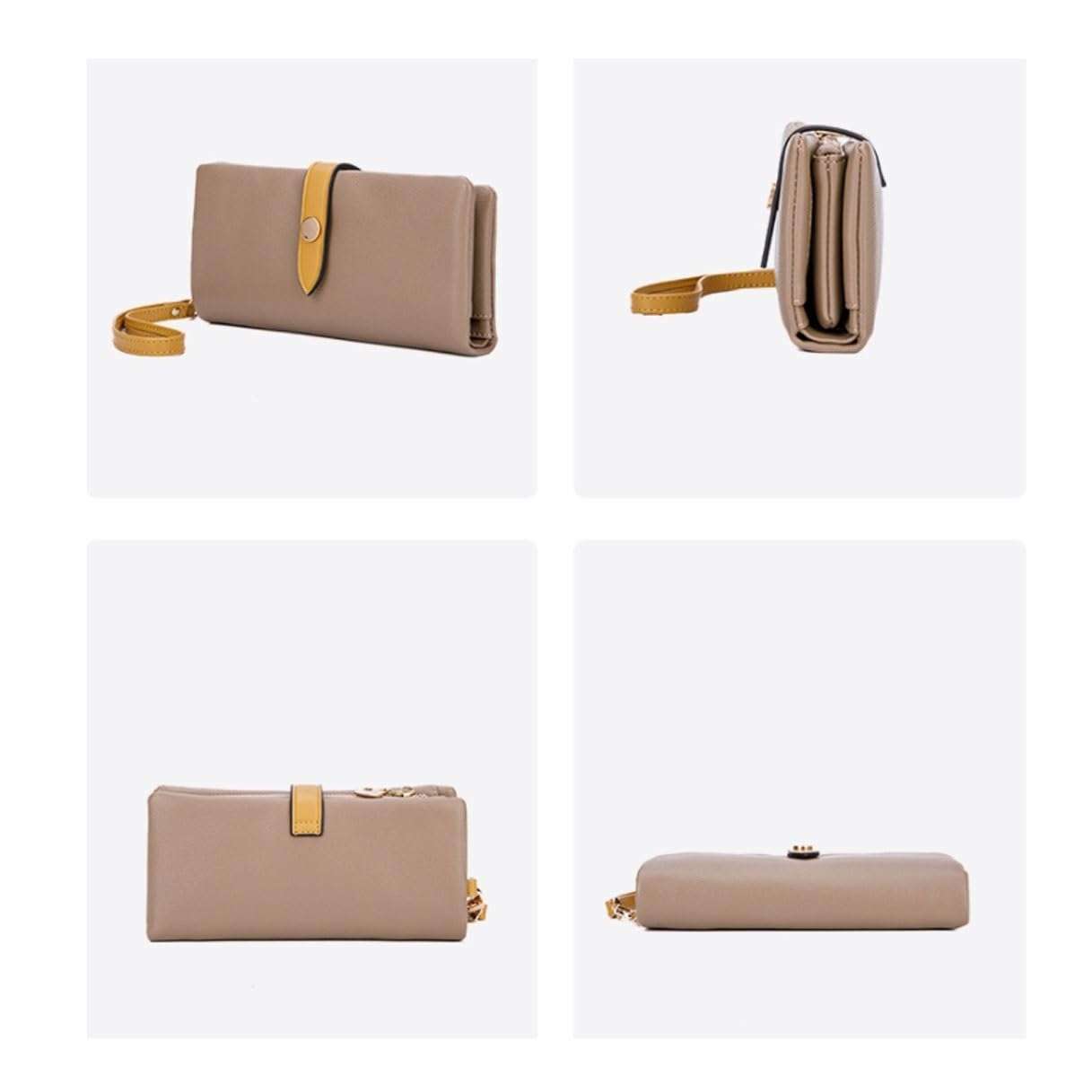 CambOs Women's Purses Wallets Blocking Wallets Handbags Leather Long Money Clips Business Card Cases (Size : Red) 5