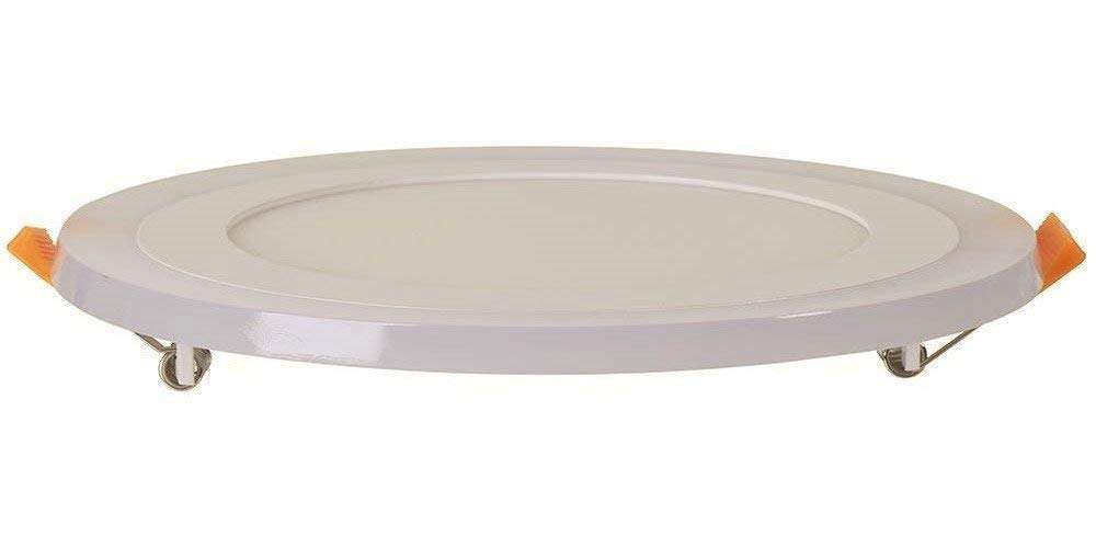 Jikrik (6+3) 9 Watt LED Side Blue (3W) and White (6W) Round Slim Panel Light Ceiling 3D Effect Lighting (Double Color) Set of 2 Pieces 5