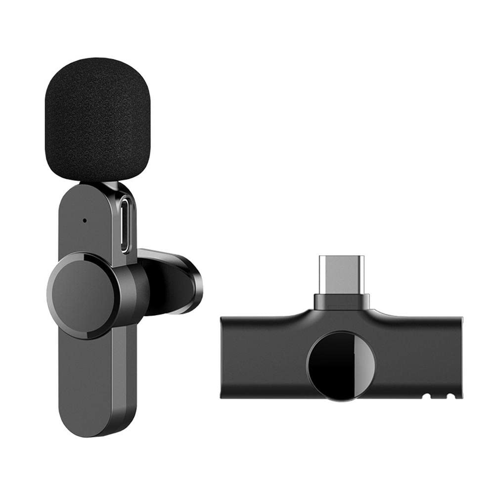 Speedwav Wireless Collar Microphone for All Type C Mobile & Laptop Devices with On Recording Mobile Charging Port Just Plug and Play | Noise Cancellation | NO APP or Bluetooth Needed Portable 1