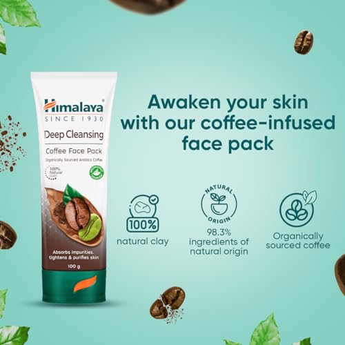 Himalaya Deep Cleasing Coffee Face Pack | Organically sourced Arabica Coffee | 100% Natural Clay | Gives radiant skin | Soap-free | 100g 6