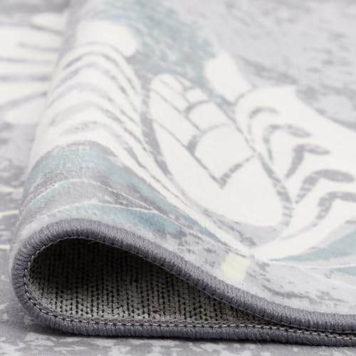 GlowSol Washable Rugs 5x7 Modern Floral Large Area Rug Abstract Rugs for Under Table Soft Non Slip Low Pile Hallway Rug Carpet for Living Room Modern Floral Abstract Throw Mat Farmhouse Rugs 5x7 2