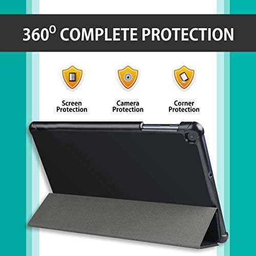 Terabyte Smart Trifold Hard Back Flip Stand Case Cover for iPad 9.7" / iPad Pro 9.7" / iPad Air/iPad Air 2 (Black) 2