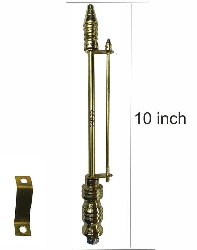 CARIZO Car Front Bonnet Flag Rod with Golden Solid Brass Finish Compatible with Tata Punch (2021) 3