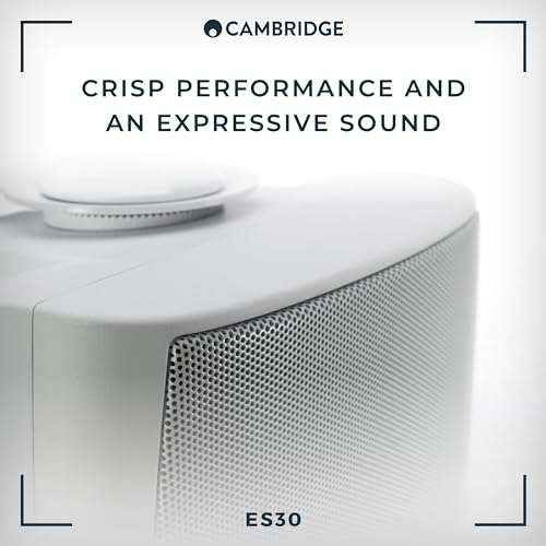 Cambridge Audio ES30 - Pair of Wired Outdoor Speakers Designed to Withstand Extreme Temperature and Humidity Differences - Including Wall Brackets with Cable Routing - White 6