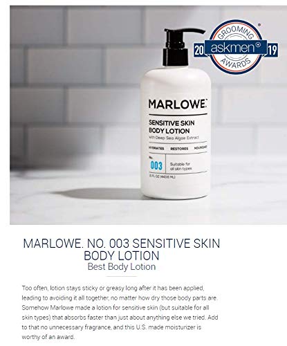 MARLOWE. No. 003 Sensitive Skin Body Lotion 15 oz | Moisturizing, Fragrance-Free, Natural Lotion for Dry Skin 3