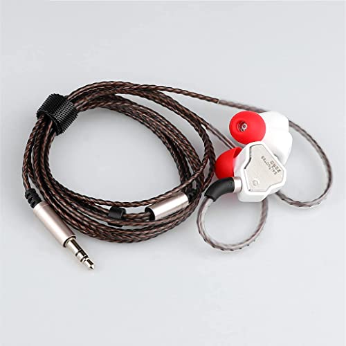 Concept Kart 7Hz Salnotes Zero Wired Iem Earphone, 10Mm Dynamic Driver|Metal Composite Diaphragm|Noise Isolation|In Ear Monitor Earbuds With Detachable Ofc Cable (White, 3.5Mm (No Mic)) 4