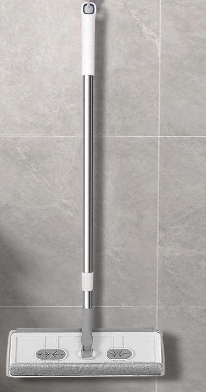 PRUVAVE 3 In1 Flat Mop Long Handle Mop,Easy to Floor Cleaning Mop,Flat Mop with Glass Cleaner,180 Rotate Long Handle Mop with Soft Side Brush Steel Handle.(Heavy Quality) 3