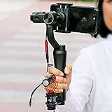 Triple Cold Shoe Mount Plate for Gimbal Microphone Led Video Light Extenstion Bar, Universal Mic Stand Adapter Compatible for OSMO Mobile 2/Smooth q 4 Vimble 2 Gimbal Stabilizer 4