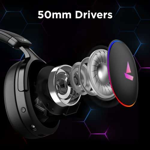boAt Immortal IM 300 Over-Ear Wired Gaming Headphones with 50mm Drivers, 3D Spatial Sound, RGB LEDs, Dual Mics & Driver Customizations via Plugin Labz(Black Sabre) 2