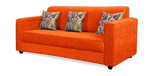 Casaliving - Lifestyle 3 Seater Sofa for Living Room (Orange) 4