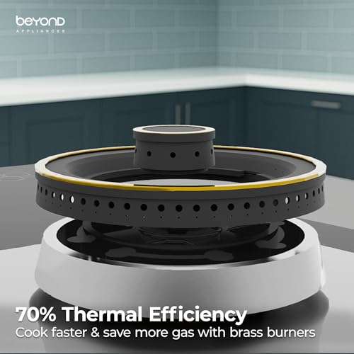 Beyond Appliances Dorado 4 Burner Smart Glass Hobtop Gas Stove | Auto Ignition | Digital Timer | Flame Failure Device | Toughened Glass | LPG & PNG Compatible 2