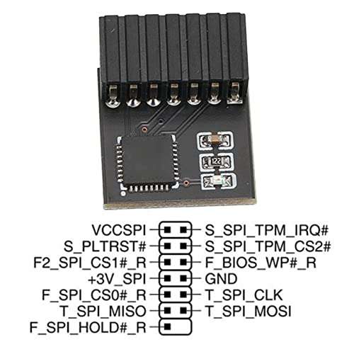 CCYLEZ TPM 2.0 Module, TPM SPI 14 Pin Module for Motherboard, TPM 2.0 Encryption Security Module, Portable TPM 2.0 Remote Card Compatible with TPM2.0 for 4