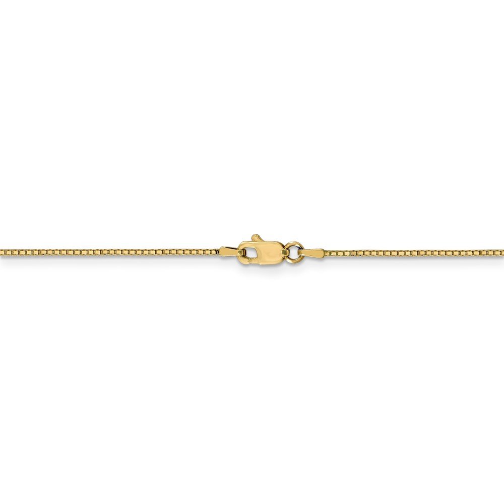 Solid 10k Yellow Gold .8 mm Box Chain Necklace 18" - with Secure Lobster Lock Clasp 5