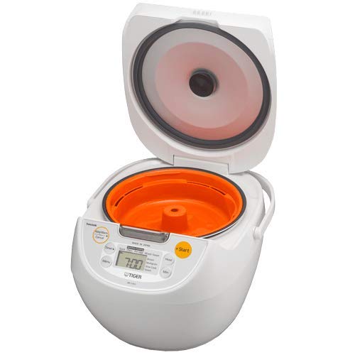 Tiger Plastic JBV-S18W Micro Computer Controlled Rice Cooker with Tacook Cooking Plate, Beige, 1.8 L 2