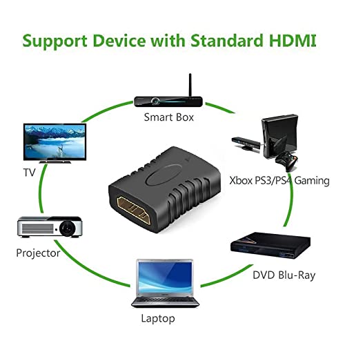 FEDUS Pack of 3,hdmi Connector, hdmi Jointer, hdmi Female to Female Adapter, hdmi to hdmi Connector, hdmi Cable connecter, hdmi Adapter, hdmi converters hdmi Extender, Extension Inline Coupler 4