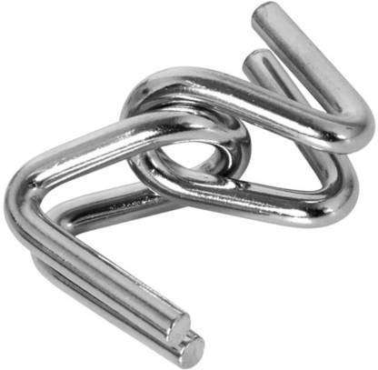 OANGO 16 in 1 Stainless Steel Metal Wire Classic Iq Puzzle Perplexing Mind Assembly and Brain Teaser Magic Puzzles Game for All Age Group Set of 16 Pieces in 1, Kid 3