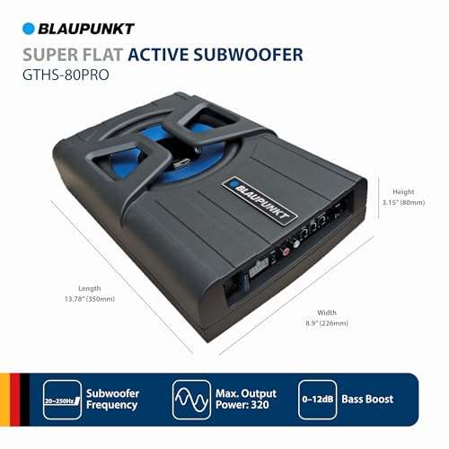 BLAUPUNKT GTHS-80PRO 8" Compact Powered Under-Seat Subwoofer Enclosure 2