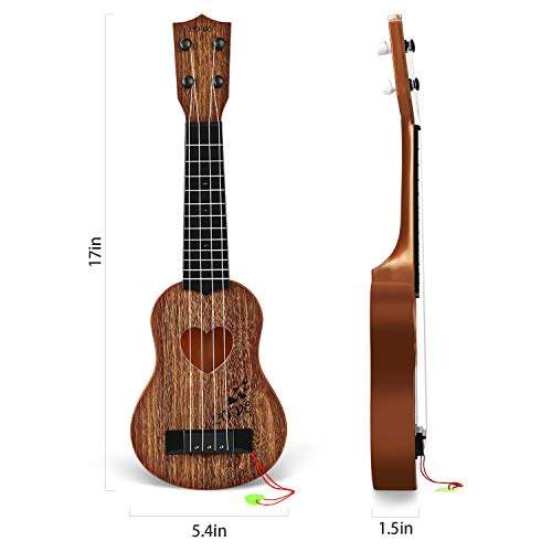 Hony Kids Toy Classical Ukulele Guitar Musical Instrument (Brown) 3