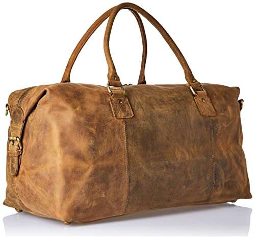Calfnero Leather 50 cms Cognac Travel Duffle (LB-002-Cognac) 2