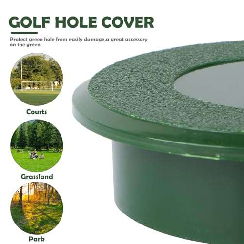 BESPORTBLE Golf Cup Cover: Golf Cup Green Cap Plastic Golf Hole Cup - Golf Training Aids Putting for Yard Garden Backyard Outdoor Activities 6