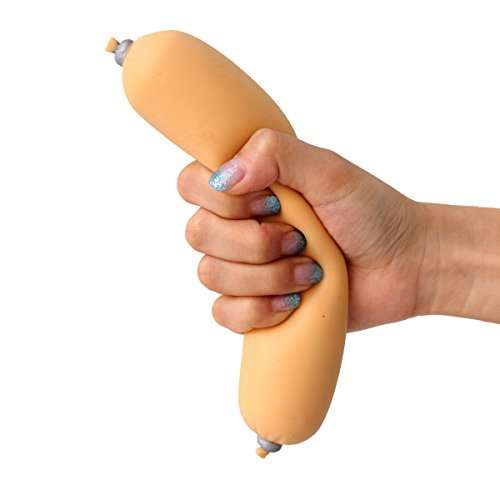 Funny Fake Sausage Stress Relief Squeeze Toy Beige 1