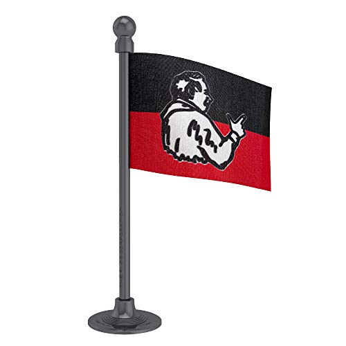 The Flag Corporation AIADMK All India Anna Dravida Munnetra Kazhagam Car Dashboard Flag 2in x 3in With A Stainless Steel Dark Knight Grey Base 1