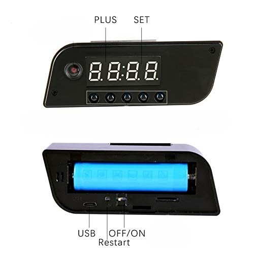 Exxelo Smart Night Light Plastic Digital Alarm Clock with Date, Battery Operated Desk Small, Clear LCD Display 5