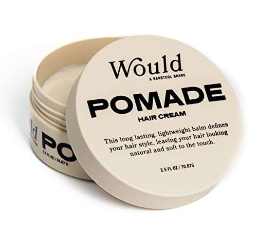 Would Pomade Hair Cream for Men - 2.5 Oz Natural Hair Styling Cream - Matte Finish, Water-Based Medium Hold, Lightweight & Flexible, Soft Touch, Flake-Free 2