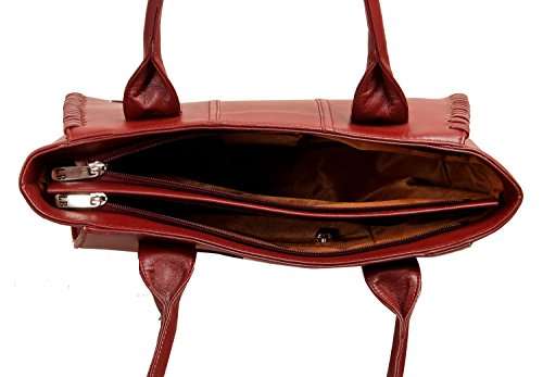 Louise Belgium Women's Handbag PU Leather Latest Handbags for Women and Girls Ladies Purse- Maroon 5