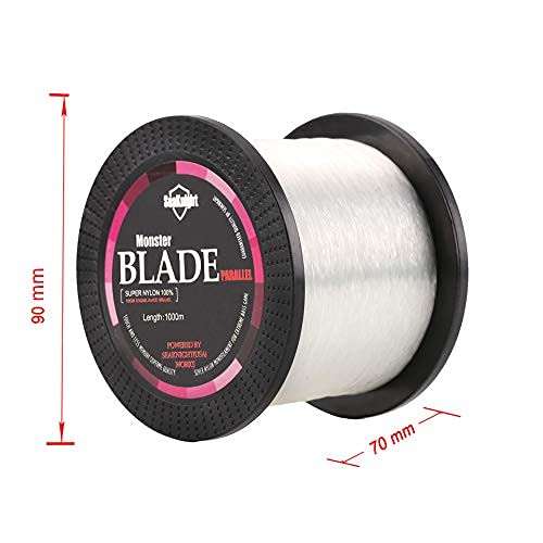 SeaKnight Blade Monofilament Fishing Line, 547Yds/ 1094Yds Japanese Material, High-Abrasion Resistance, Low-Ductility and Memory, Nylon Monofilament Line, for Fresh and Salt Water 2-35LB 4