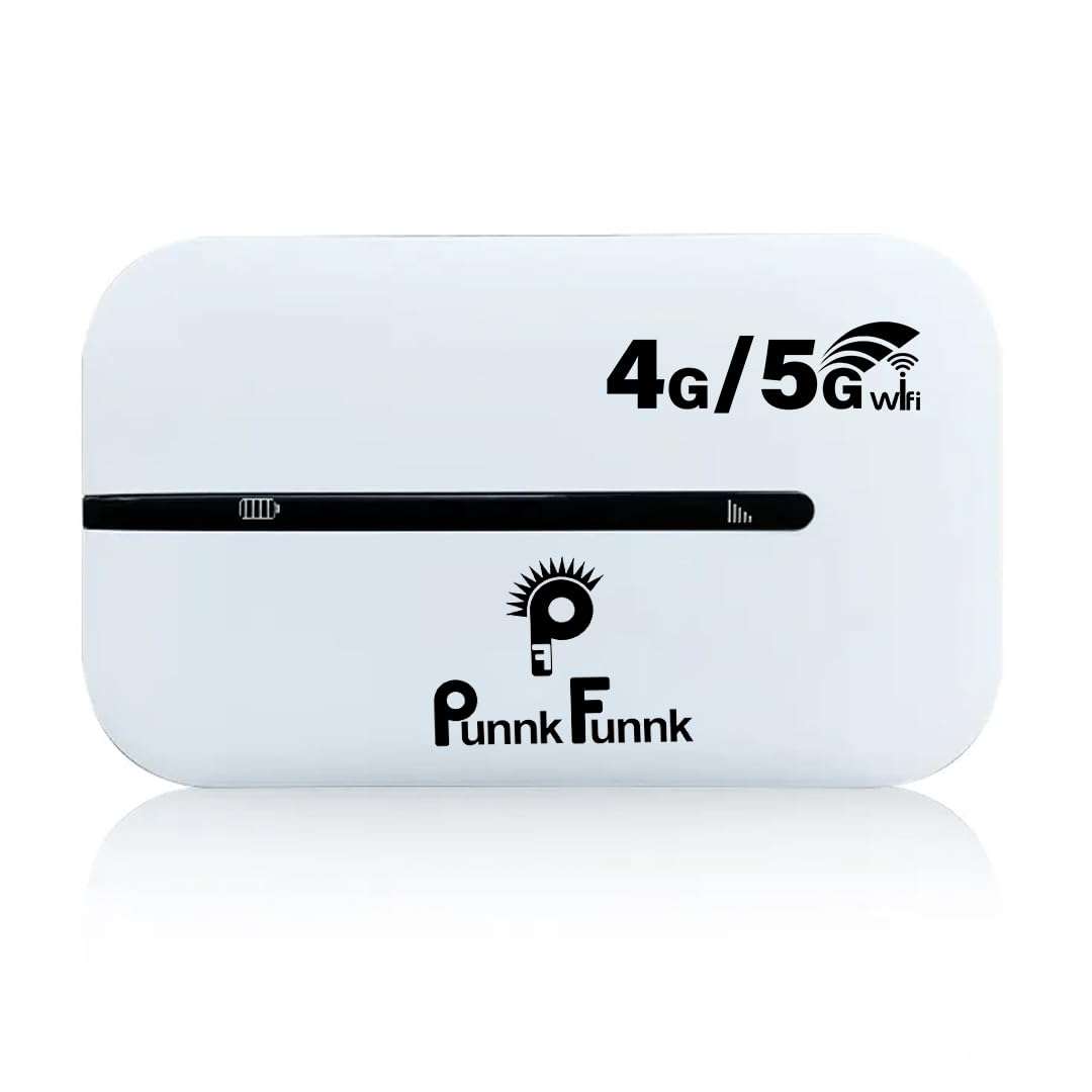 Punnk Funnk Mi-Fi 4G LTE Wireless Dongle with All Sim Network Support for Desktop & Laptops | 2100mAh Rechargeable Battery | Plug & Play Data Card Stick with Up to 150Mbps Wi-Fi Hotspot (White) 1