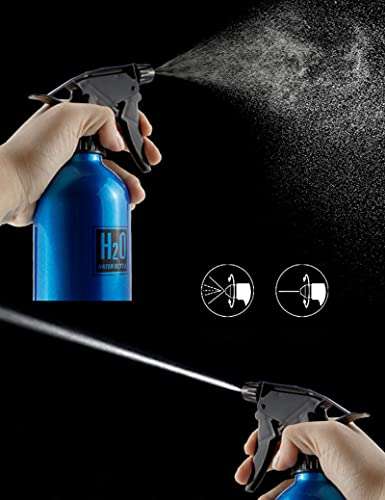 Ritmo Aluminum spray bottle from Cestval, fine spray mist, can be operated by hand, for hairdressing salons and gardens, for moistening hair and plants or for caring for pets, Multi Color 4