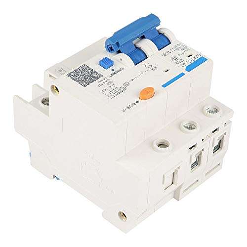 Residual Current Circuit Breaker, DZ47LE-63 2P + N C63 RCCB Air Switch with Short Circuit Protection, Electrical Leakage, Overload, for 230V Circuit 63A 30mA ZozCgkdz 4