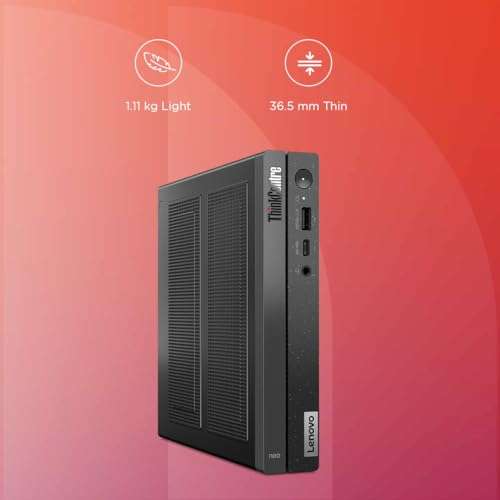 Lenovo ThinkCentre Neo 50q Tiny Intel Core i5 13th Gen Light Desktop (8GB/512GB SSD/DOS/USB Calliope Mouse & Keyboard/Intel UHD Graphics/WiFi 6/BT 5.1/Vesa Mount/Black/3Y Premier Support), 12LNA00LIH 4