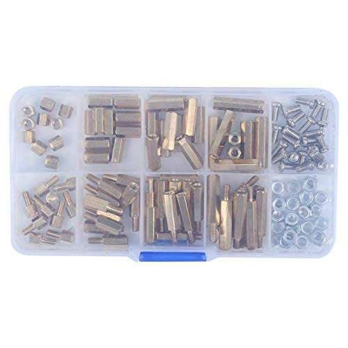 Ubersweet® Imported M3 Male-Female Hex Brass Standoff Bolt Screw Nut Motherboard Assortment Kit U7S7_49115 4