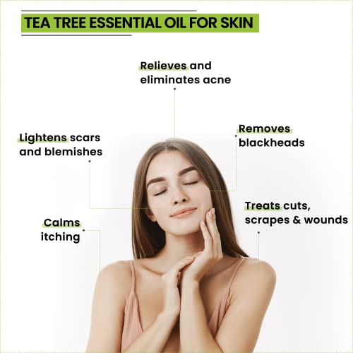 Rey Naturals Pure Tea Tree Essential Oil For Hair Growth, Skin & Face Care - Tea Tree Oil For Dandruff, Acne | Mosquito Repellent | Suitable For All Skin & Hair Types - 15ml 3