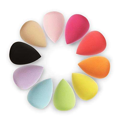 Fennec Mart 10 Pcs Perfect Makeup Sponge Set Blender, Beauty Sponge Makeup Blender Flawless for Liquid,Multi-colored Makeup Sponges 1
