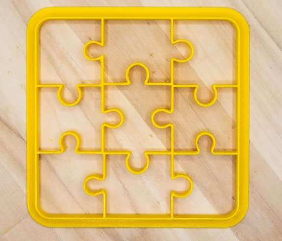 Polymer Clay Cutters, Square Puzzle and Triangle Jigsaw Cutter, Clay Earing Making Tools, DIY, Set of Two, Sizes of Cutter 9 cm x 9 cm Each 5