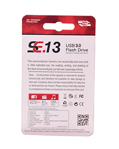 SE.13 High Speed Pen Drive USB 3.0 (64GB) 6