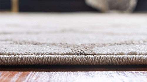 Unique Loom Trellis Collection Area Rug - Philadelphia (2' 7" x 8' Runner Beige and Light Brown/Beige) 4